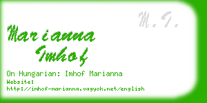 marianna imhof business card